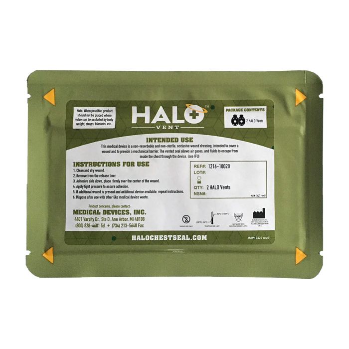 HALO™ Chest Seal - Vented - 2 pack