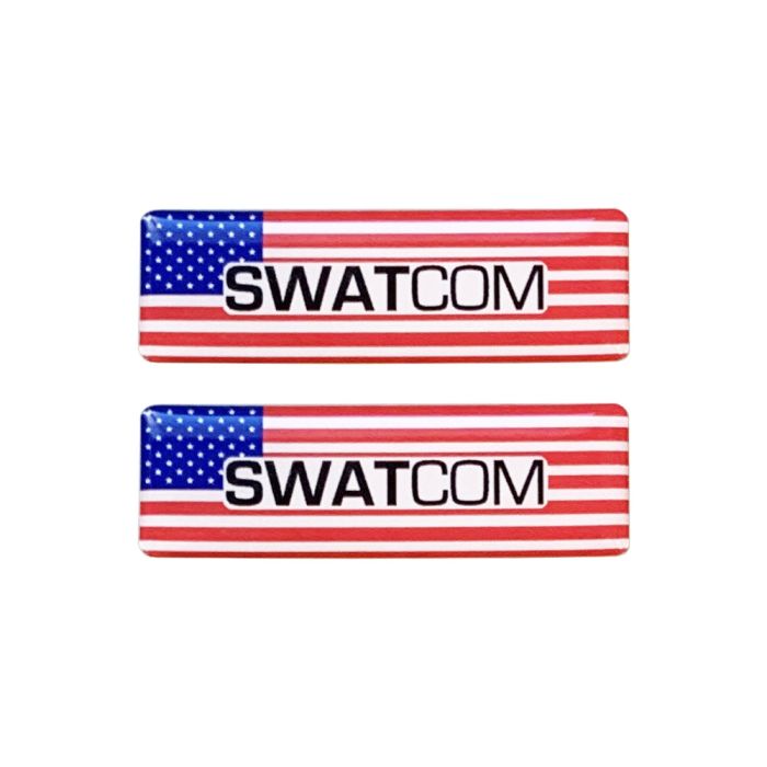 SWATCOM Active8 Custom Resin Domed Headset Label - USA