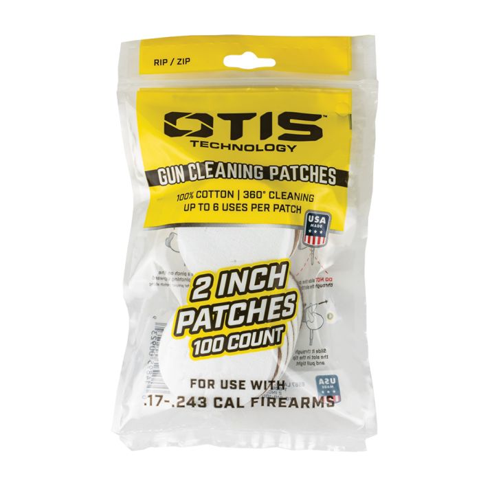 Otis 2" Small Caliber Cleaning Patches, 100 Count
