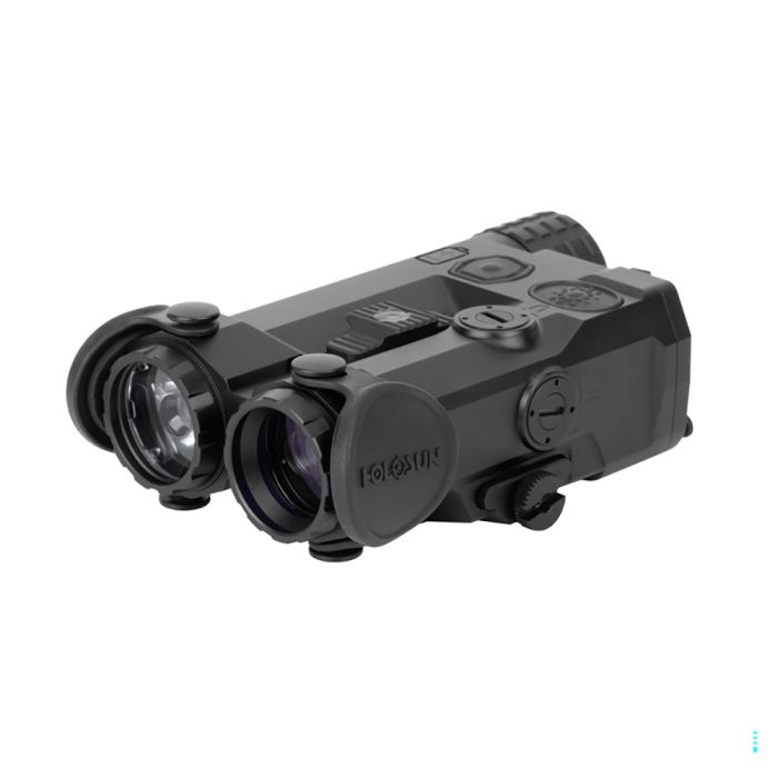 Holosun IRIS-GR4 Quad Laser Aiming Device shown from the front left side.