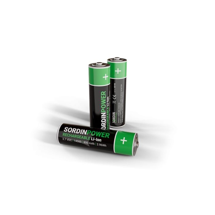 Sordin 14500 Rechargeable Li-ion Battery, 3.7v, 1/ea