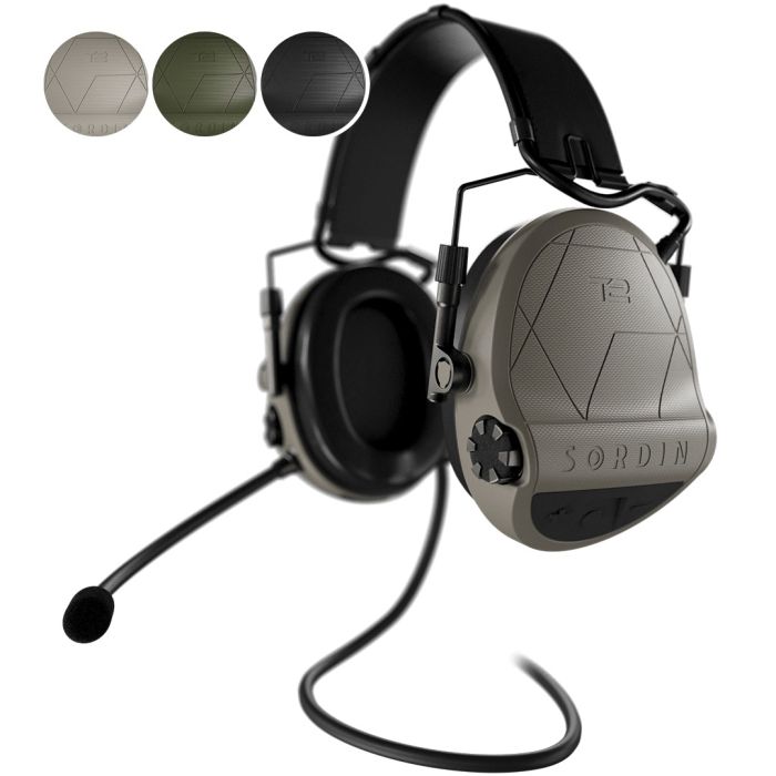 Sordin Supreme T2 CC Communications Headset - Right Side Mic - Headband