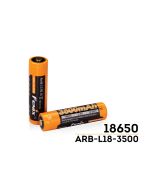 3500mAh 3.6v 18650 Rechargeable Battery - ARB-L18-3500