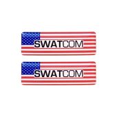 SWATCOM Active8 Custom Resin Domed Headset Label - USA