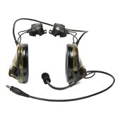 Peltor ComTac III ACH Tactical Headset - ARC attachment -Foliage Green - Dual Comm - Single downlead - Foam Earseals