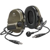 3M PELTOR ComTac VI NIB Communication Headset, Single Frequency Model, Neckband-OD Green-Dual Comm - Dual Downlead